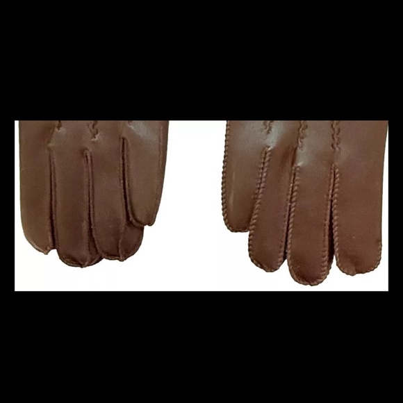 Avon Women’s Vintage Dark Brown Winter Gloves w/Stitching Design Thermal Lining - Picture 3 of 10